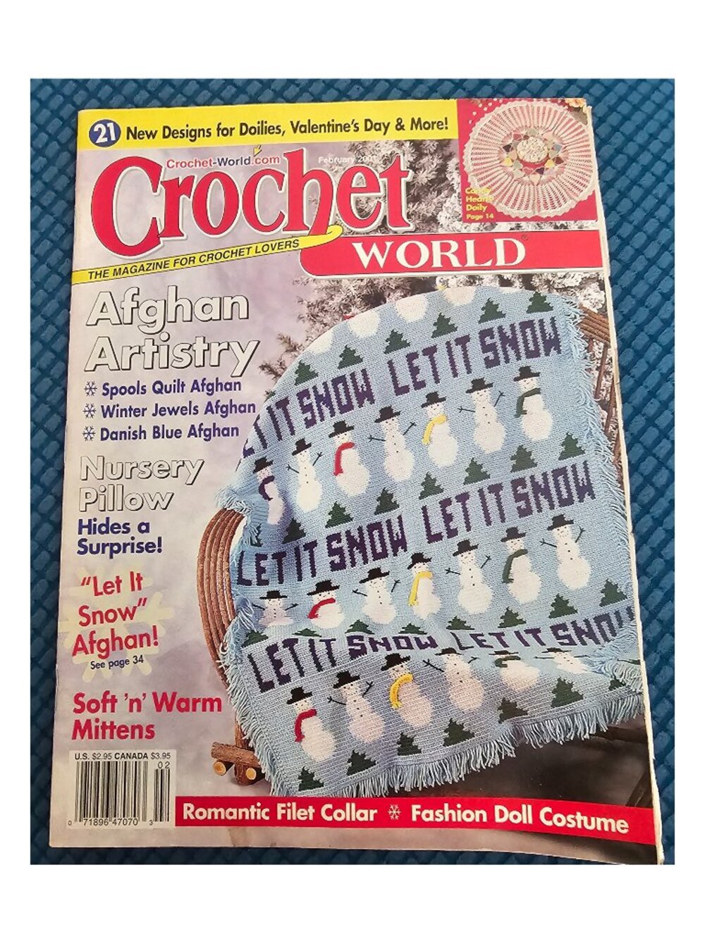 Crochet World February 2001 Winter Nursery Snow  Magazine Book